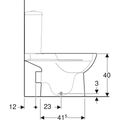 Geberit Selnova WC mísa s hlubokým splachováním, vývod horizontálně, částečně uzavřený tvar, Rimfree, bílá 500.285.01.7 - galerie #3