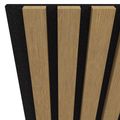 Akustický panel Oak dark brown 61,5x275 cm lamely na filcu - galerie #1