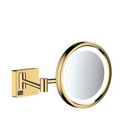 Hansgrohe AddStoris Kosmetické zrcadlo s LED osvětlením, zlatá mat, 41790990 