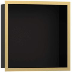 Hansgrohe XtraStoris Individual Zápustná polička 30x30x10 cm, matná černá/zlatá 56098990