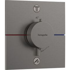 Hansgrohe ShowerSelect Comfort E Termostatická podomítková baterie dvoucestná, kartáčovaný černý chrom 15572340