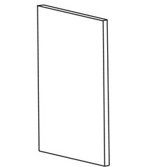 EBS 6390419 Vykrývací bok pro horní skříňky 35,2x37 cm bílá
