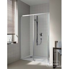 Kermi Cada XS Sprchové bezbariérové dveře 150 cm, 2-dílné, levé, stříbrná CKD2L15020VPK