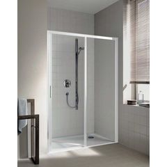 Kermi Cada XS Sprchové bezbariérové dveře 110 cm, 2-dílné, pravé, bílá CKD2R110202PK