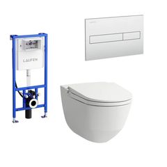 Laufen Cleanet Riva Set Bidetovací WC, tlačítko chrom mat a modul