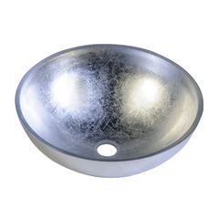 Sapho Murano Argento Umyvadlová mísa kulatá 40 cm, sklo stříbrná AL5318-52