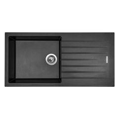 Sinks Perfecto 1000 Granitový dřez s odkapem oboustranné provedení, 100x50cm, metalblack, ACRPE10050074