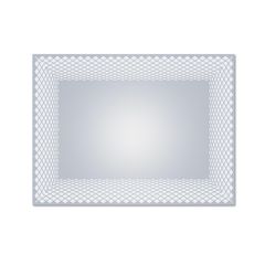 Amirro Space Zrcadlo 80 x 60 cm s potiskem - motiv překřížených linií 410-753 