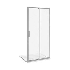 Jika Nion Sprchové dveře dvoudílné, 120 cm, stříbrná/čiré sklo H2422N40026681
