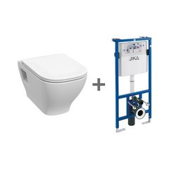 Jika Deep Podomítkový modul, závěsné WC rimless s viditelným uchycením, bílá H6006160000002
