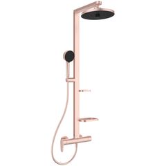Ideal Standard ALU+ Sprchový systém Ceraflow s nástěnnou pákovou sprchovou baterií, rosé BD584RO