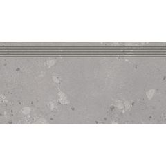 Rako Castone DCP84857 schodovka 40x80 ash tmavě šedá rekt.