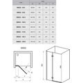 Ravak Smartline Sprchové dveře 90 cm, pravé, transp./chrom 0SP7BA00Z1 SMSD2-90B-R - galerie #5
