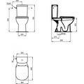 Ideal Standard Tesi WC kombi mísa spodní odpad T331301 - galerie #2
