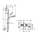 Hansgrohe Crometta 100 Sprchový set termo baterie a příslušenství 27030400 - galerie #1