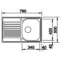 Blanco Tipo 45 S Compact Nerezový dřez s odkapem oboustranné provedení, 78x50cm, 513441 - galerie #2