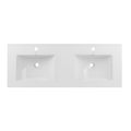 EBS Pure Skříňka s keramickým dvojumyvadlem slim 121 cm, bílá/dub - galerie #3