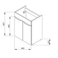 Jika Cube Skříňka s umyvadlem 50 cm, bílá lesk H4536411763001 - galerie #1