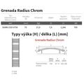 ISAN Grenada Radius DGRR15350750SK80 radiátor, 153,5x75, chrom - galerie #1