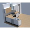 Kuchyně EBS Next rohová 2,6 x 2,47 m bílá/dub arlington - galerie #1