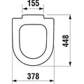 Jika Deep WC sedátko bez poklopu kovové úchyty H8932823000631 - galerie #1