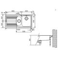 Franke Logica LLX 651/2 Nerezový dřez s vaničkou a s vaničkou a s odkapem vpravo, 100x50cm, 101.0120.189 - galerie #1