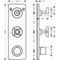 Axor Citterio E Modul termostatu 380/120 s podomítkovou instalací 36703000 - galerie #1