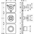 Axor Citterio E Modul termostatu 380/120 s podomítkovou instalací 36704000 - galerie #1