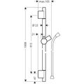 Hansgrohe Unica S Puro Sprchová tyč se sprchovou hadicí 28631000 - galerie #1
