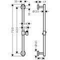 Hansgrohe Unica Sprchová tyč Comfort, délka 650 mm 26401000 - galerie #1