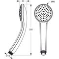 Ideal Standard Idealrain Ruční sprcha S1 80 mm, 1 proud, chrom B9400AA - galerie #1