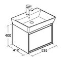Ideal Standard Connect Air Skříňka pod umyvadlo Cube 60 cm, 53x41x40 cm E0846B2 - galerie #3