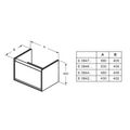 Ideal Standard Connect Air Skříňka pod umyvadlo Cube 55 cm, 480x409x400 mm E0844B2 - galerie #3