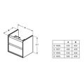 Ideal Standard Connect Air Skříňka pod umyvadlo Cube 65 cm, lesklý bílý E1605B2 - galerie #2