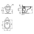 Ideal Standard Eurovit Závěsné WC, rimless K284401 - galerie #1