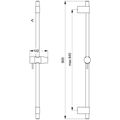 Ideal Standard Idealrain Pro Sprchová tyč 900 mm, chrom B9849AA - galerie #1