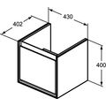 Ideal Standard Connect Air Skříňka pod umyvadlo Cube 50 cm, lesklá světle šedá E0842EQ - galerie #3
