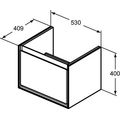 Ideal Standard Connect Air Skříňka pod umyvadlo Cube 60 cm, 53x40,9x40 cm, lesklá světlá šedá E0846EQ - galerie #3