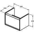 Ideal Standard Connect Air Skříňka pod umyvadlo Cube 65 cm, 58x40,9x40 cm, lesklá světlá šedá E0847EQ - galerie #1