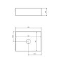 Sapho Formigo Umyvadlová mísa beton 47,5x13,5x36,5 cm, včetně výpusti, antracit FG016 - galerie #6