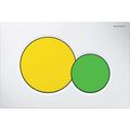 Geberit Sigma01 Ovládací tlačítko bílá/žlutá/zelená 115.770.LA.5