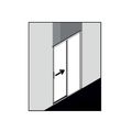 Kermi Cada XS Sprchové bezbariérové dveře 110 cm, 2-dílné, pravé, bílá CKD2R110202PK - galerie #1