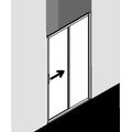 Kermi Cada XS Sprchové dveře 110 cm, 2-dílné, pravé, bílá CKG2R110202PK - galerie #1