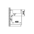 Blanco Subline 500 IF/A SteelFrame InFino Granitový dřez bez odkapu s nereozvým rámečekm, 54,3 x 51 cm, 524114 - galerie #3
