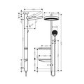 Hansgrohe Rainfinity Sprchový systém Showerpipe 360 1jet s podomítkovou instalací matná bílá 26842700 - galerie #1