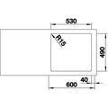 Blanco Etagon 500-IF/A InFino Nerezový dřez bez odkapu s excentrickým ovládáním, 54x50cm, 521748 - galerie #5