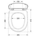 Aqualine Riga WC sedátko, duroplast, panty ABS, horní uchycení RG901 - galerie #4