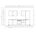 Kuchyně EBS Next 3 m, bílá vysoký lesk/dub arlington, pracovní deska dub arlington - galerie #2