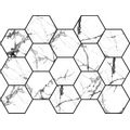 EBS Lux hexagon 22,5x32,5 iceberg white lesklý