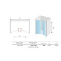 EBS Star Sprchové dvoukřídlé dveře 100 cm chrom, sklo point - galerie #2